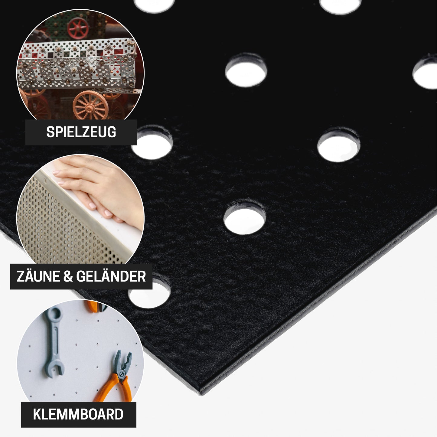 Lochblech Stahl Verzinkt Schwarz RG4,5-15 t=1,5mm