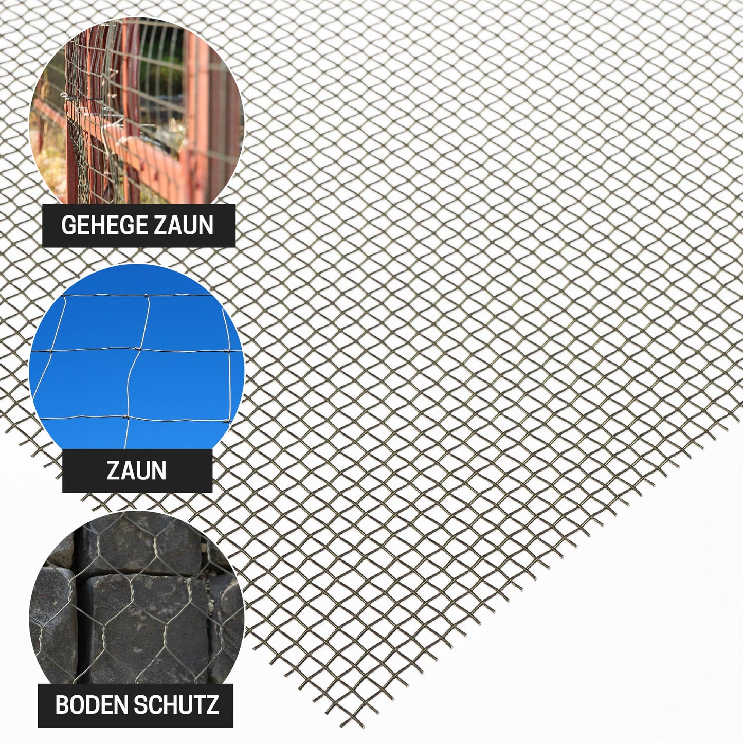Edelstahl Blank Drahtgewebe MW3,15x3,15 t=0,8mm