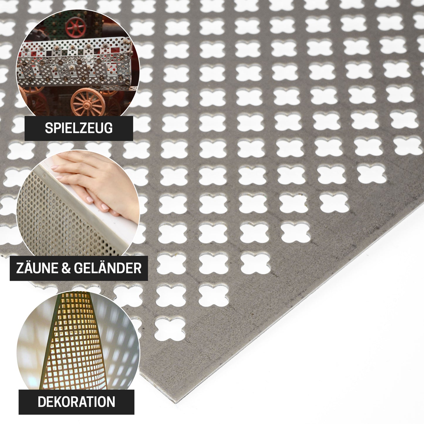 Stahl Blank Kleeblatt t=1,5 mm