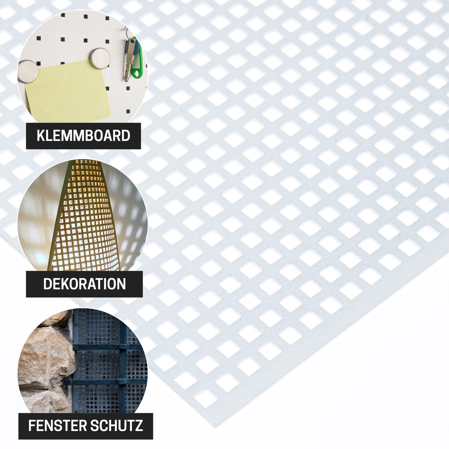 Lochblech Stahl Verzinkt Weiss QG5-8 t=1,5mm