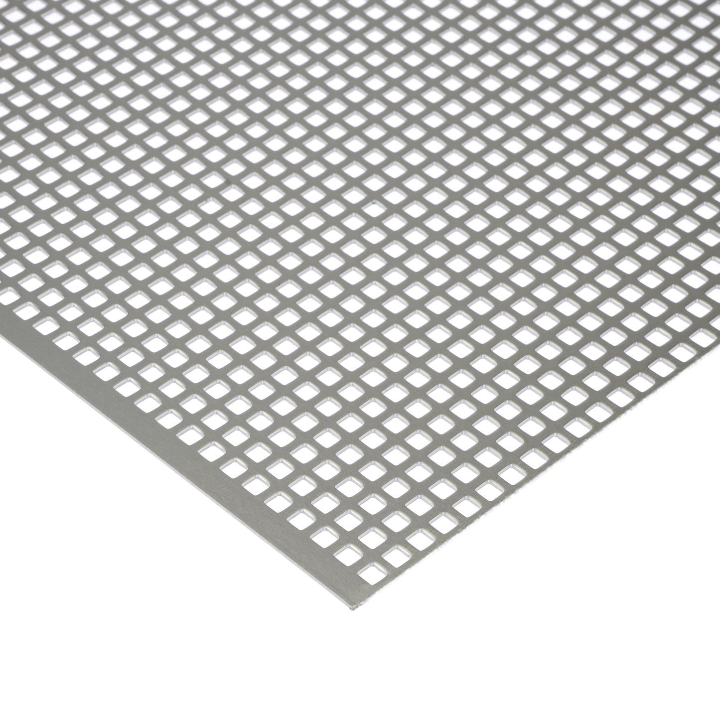 Aluminium eloxiert Lochblech QG5-8 in 1,5 mm Stärke – Quadratlochung in geraden Reihen