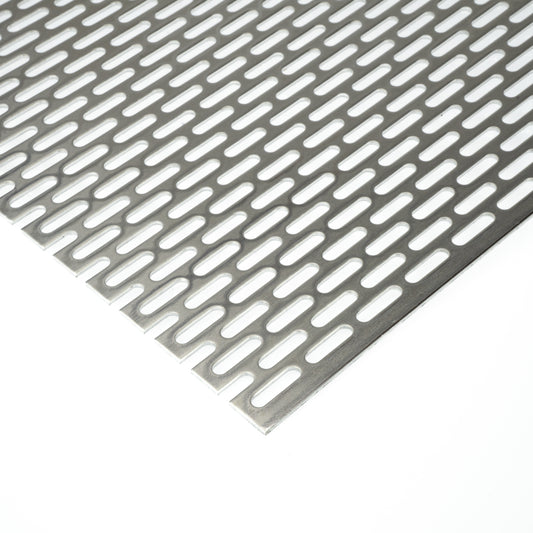 Aluminium Lochblech LV5x20 in 2 mm Stärke – Langlochung in versetzten Reihen