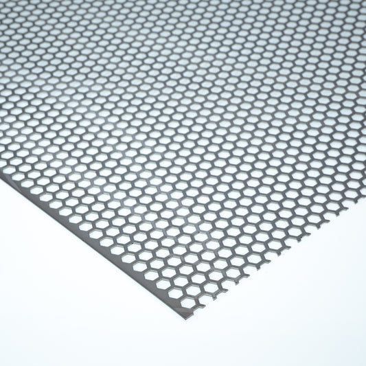 Edelstahl Lochblech HV7-9 in 1 mm Stärke – Hexagonale Löcher
