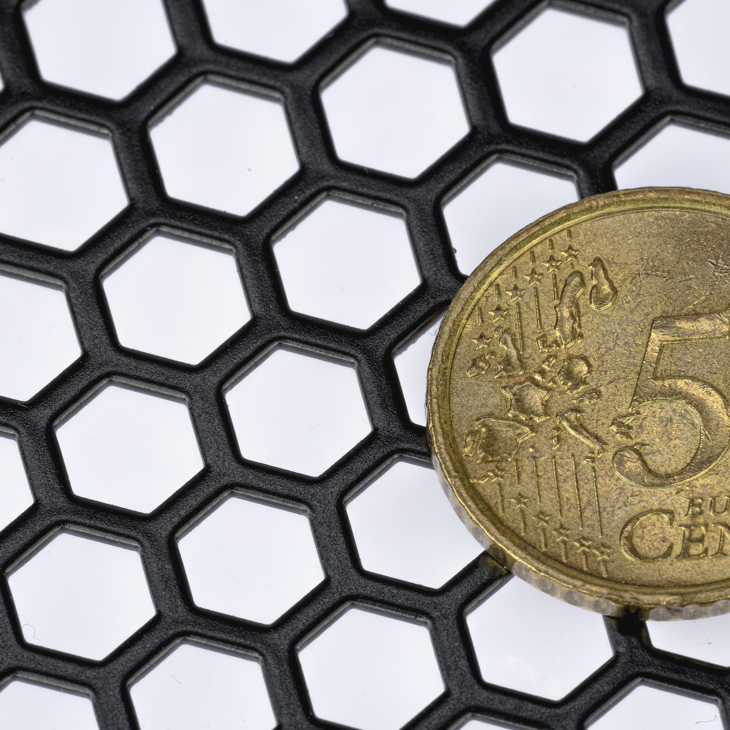 Lochblech Edelstahl Schwarz Hexagonal HV7-9 t=1,0mm