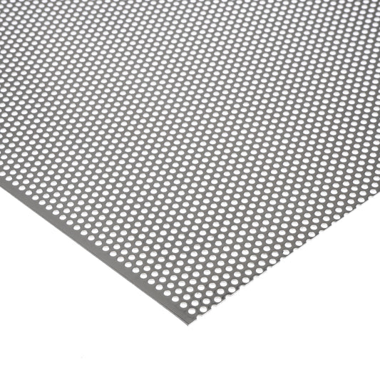 Edelstahl Lochblech RV3-5 in 1 mm Stärke – Rundlochung in versetzten Reihen