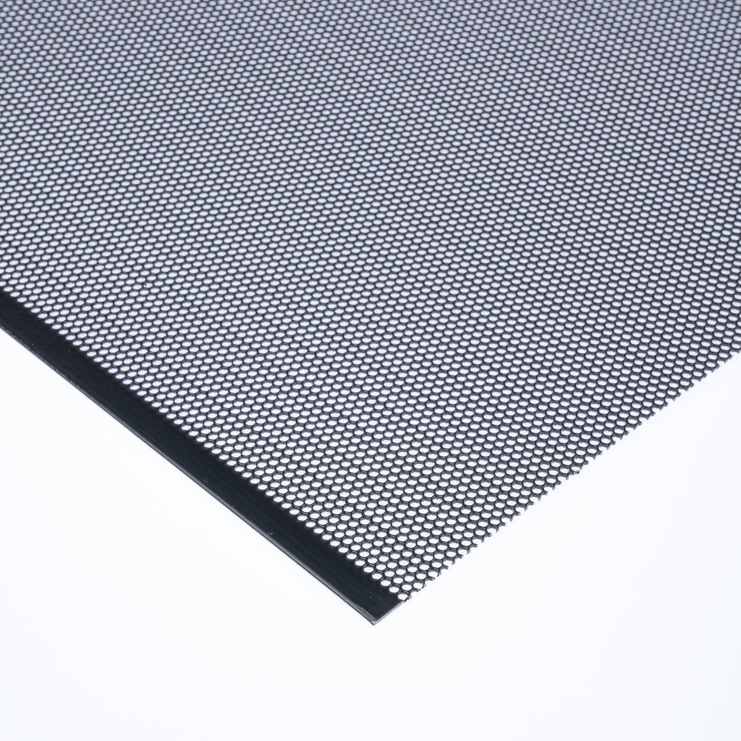 Stahl schwarz Lochblech HV2-2,5 in 1 mm Stärke – Hexagonale Löcher