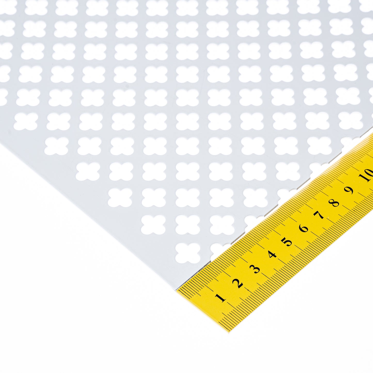 Lochblech Stahl Blank Farbe Weiss Kleeblatt 12-20 t=1,5 mm