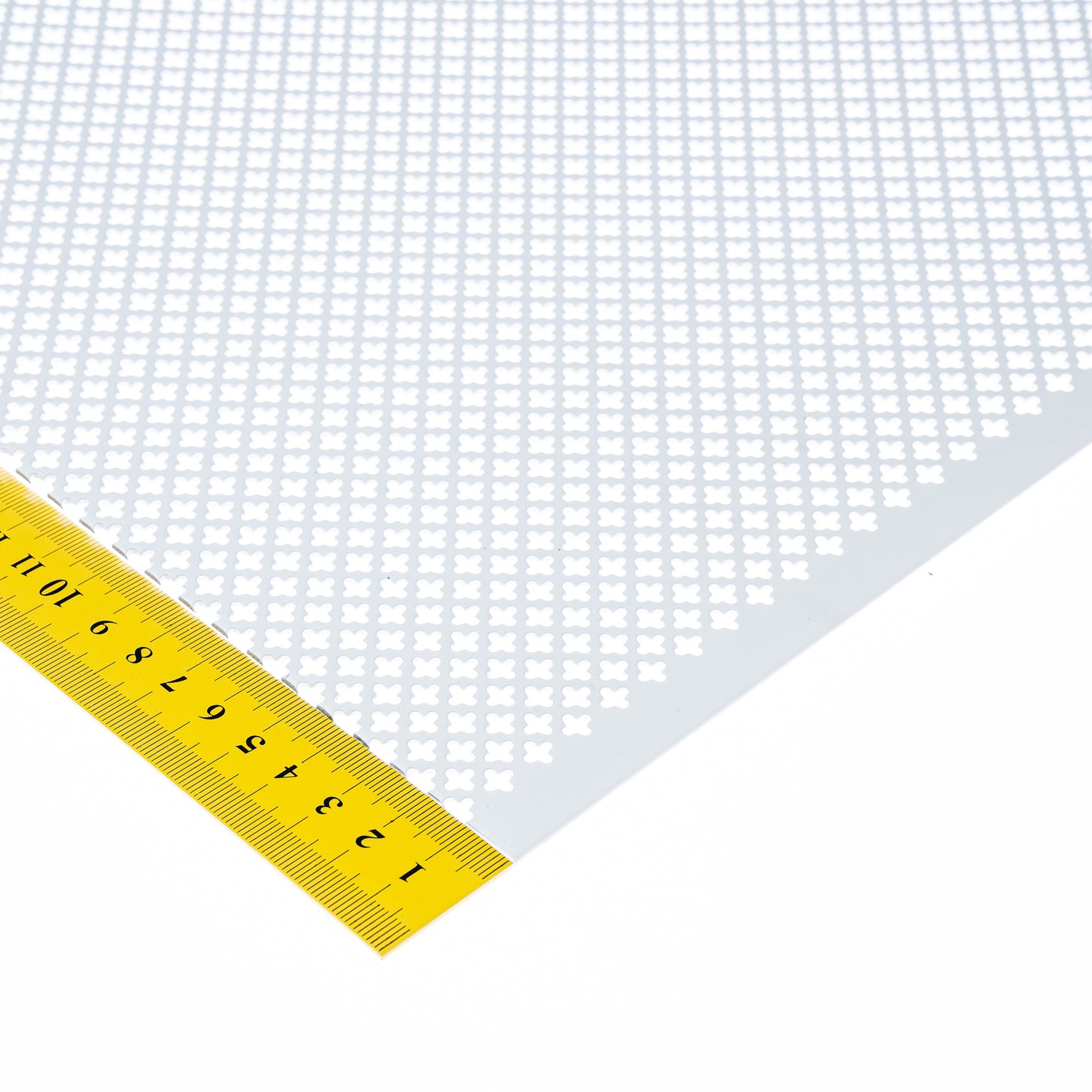 Lochblech Stahl Blank Farbe Weiss Kleeblatt 5-9 t=1,5mm