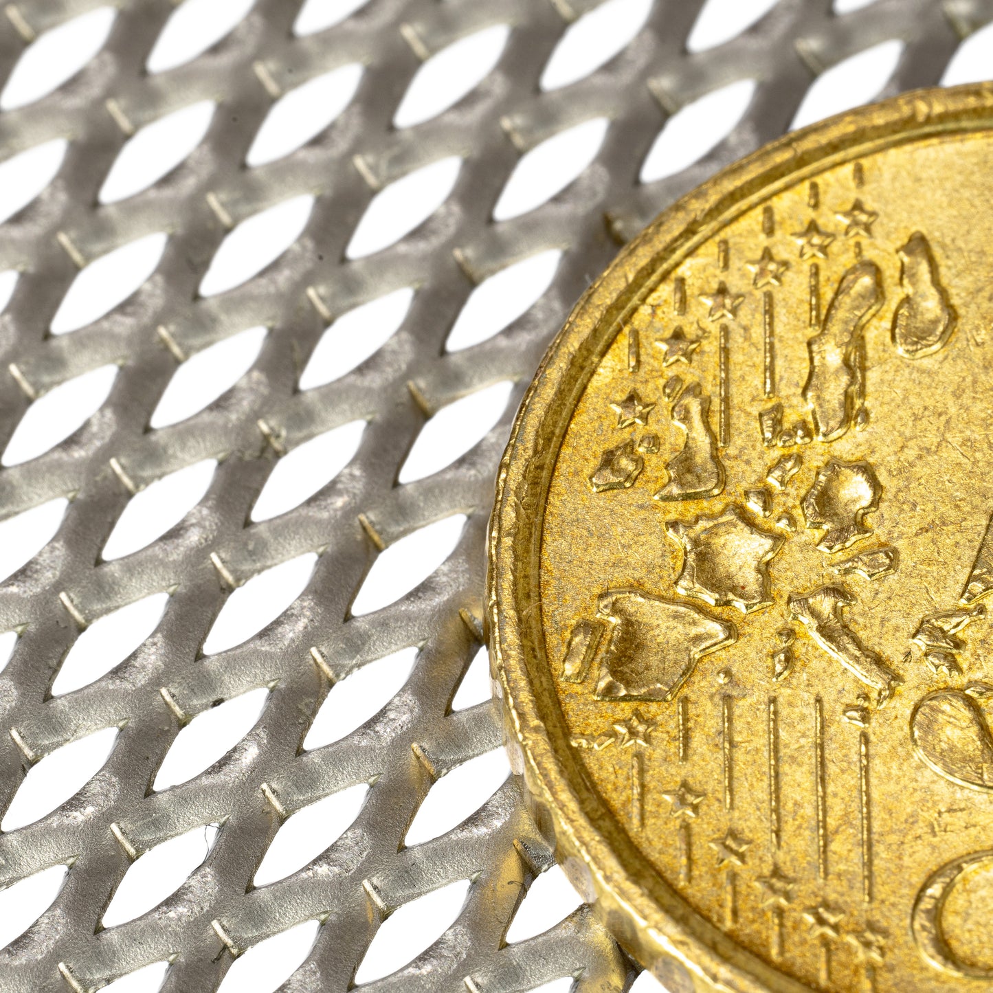 Edelstahl blank Streckmetall Flachgewalzt MW6x3,4x1x0,5 t=0,5mm