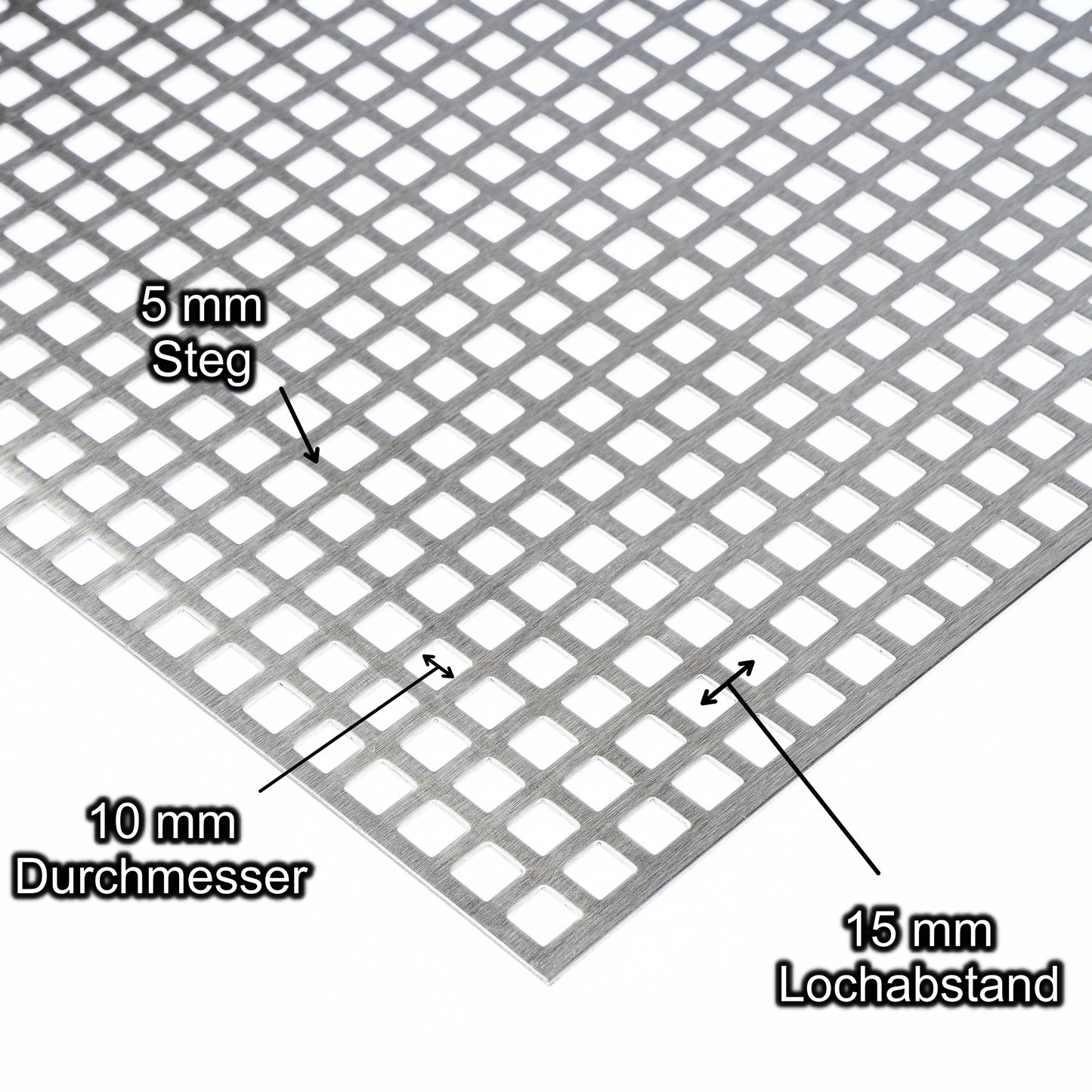 Lochblech Edelstahl K240 QG10-15 t=1,5mm