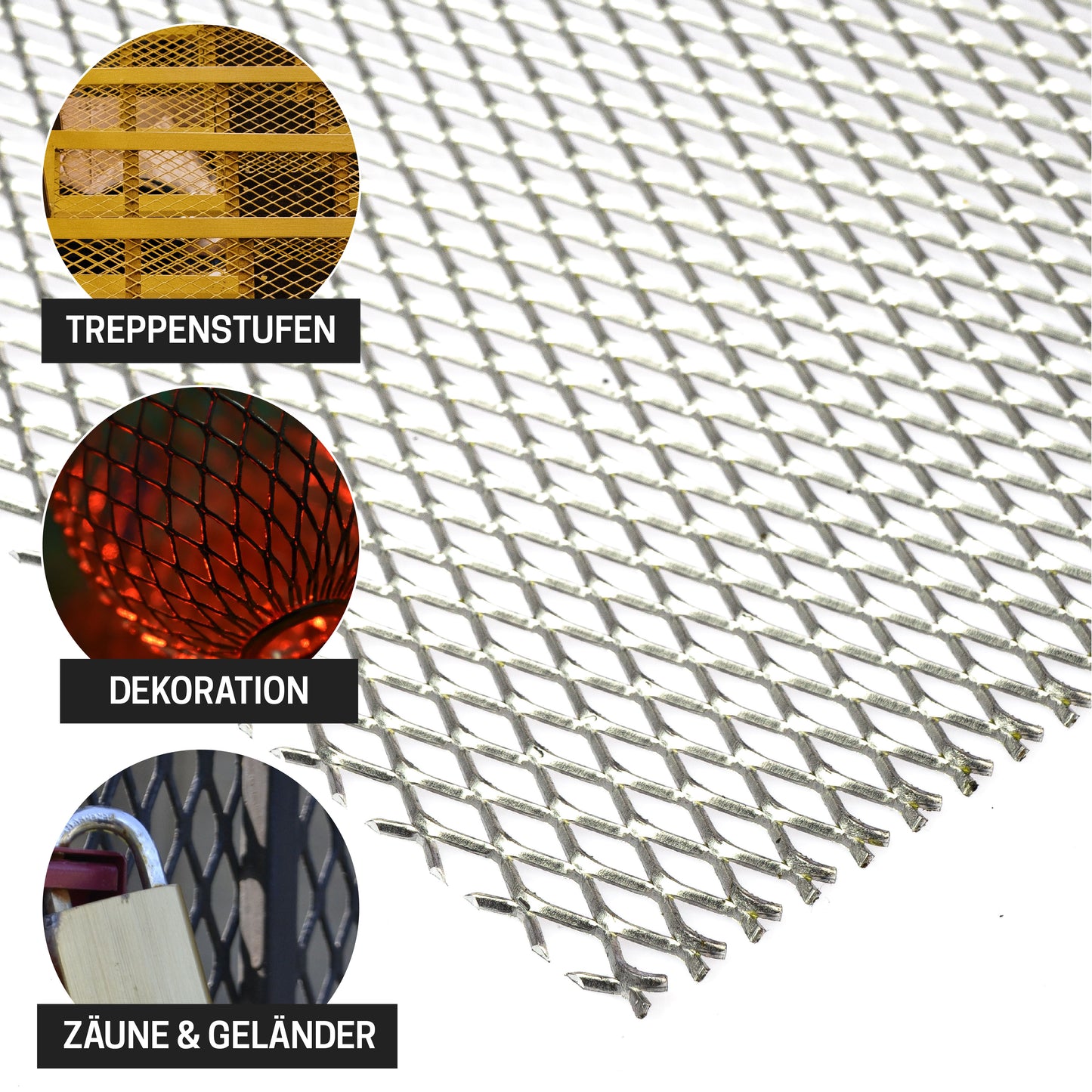 Streckgitter Aluminium MW16x6,5x1x1 t=1,0mm