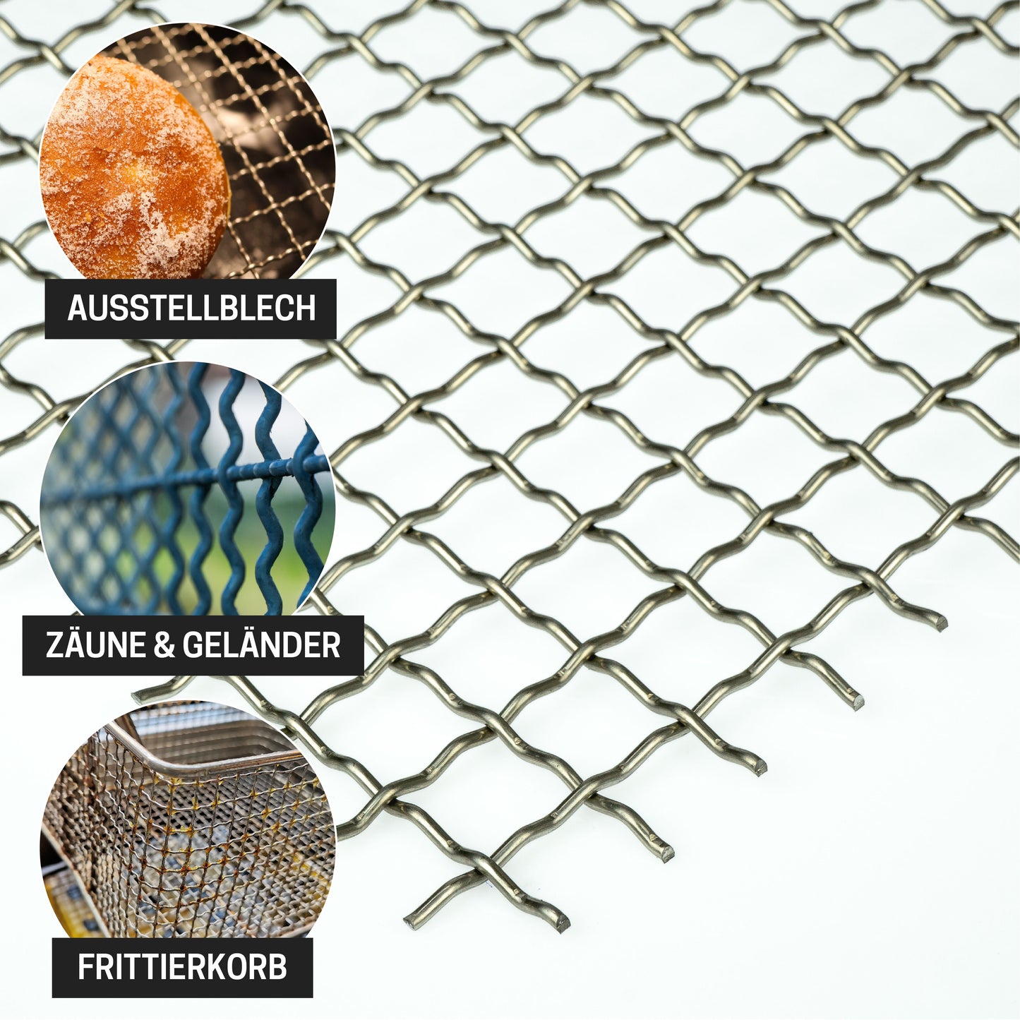 Wellengitter Edelstahl MW15x15 t=2,0mm
