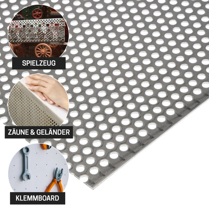 Lochblech Edelstahl 1.4301 Blank RV5-8 t=1,0mm