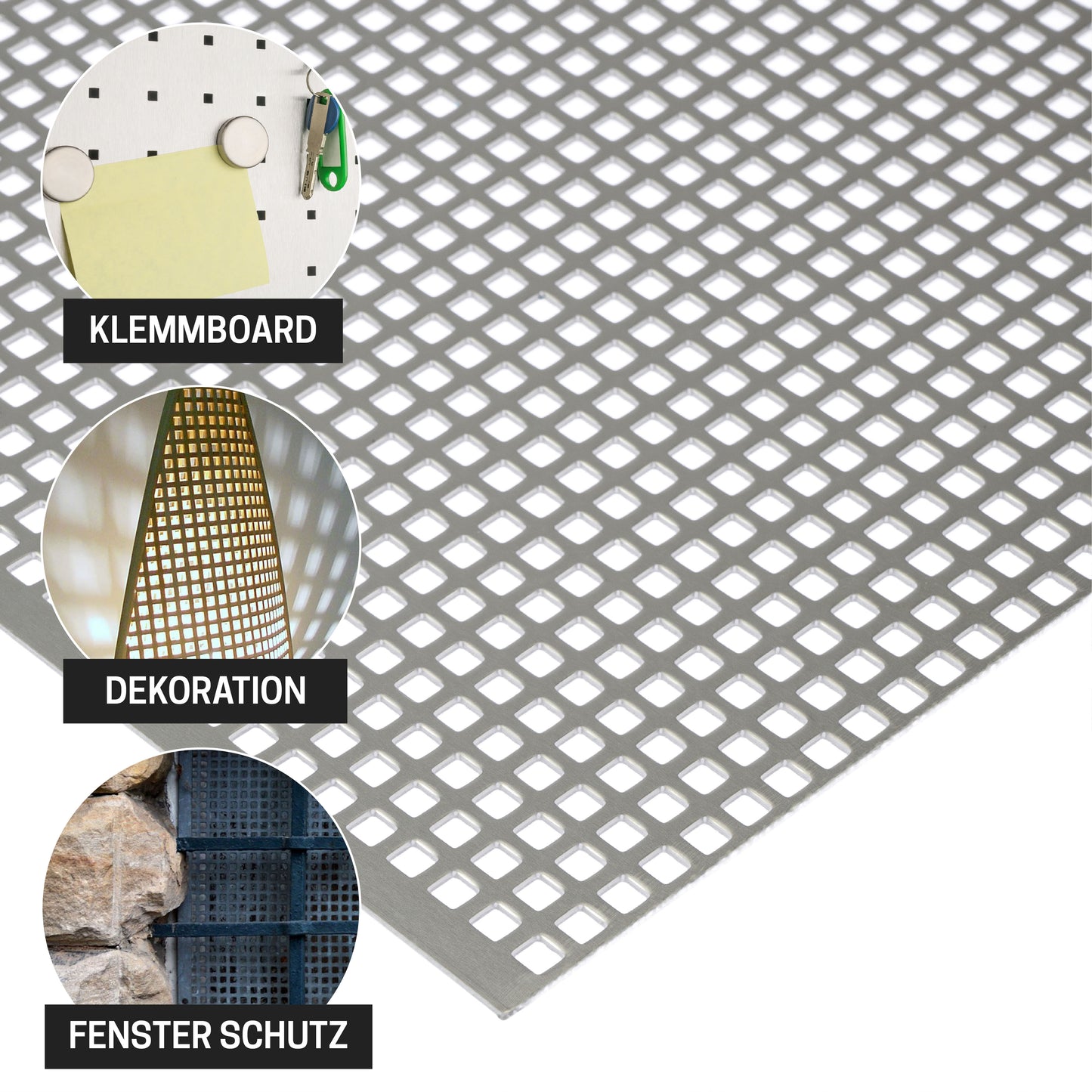 Lochblech Aluminium AlMg3 Eloxiert E6EV1 QG5-8 t=1,5mm