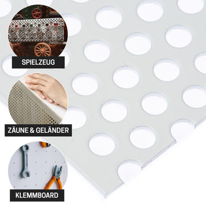 Lochblech Stahl Verzinkt Weiss RV5-8 t =1,5mm