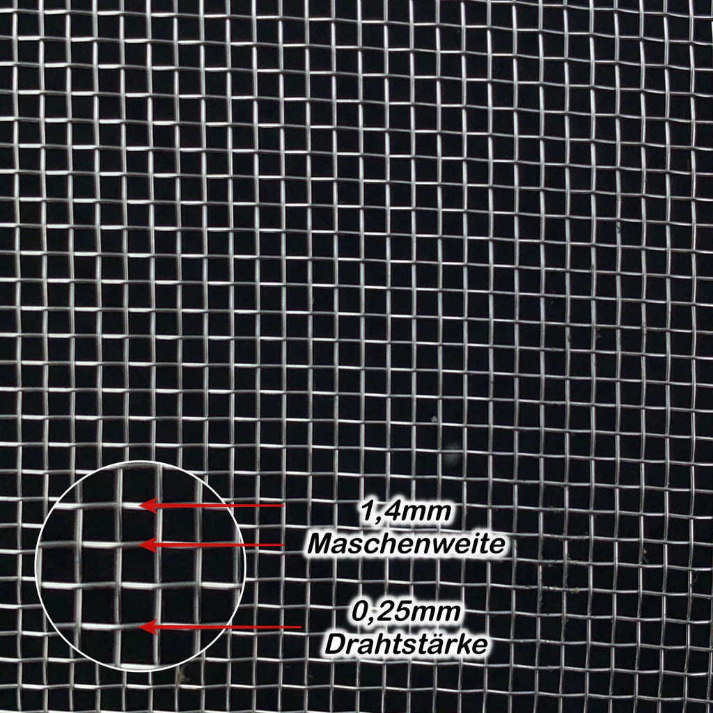 Drahtgewebe Stahl verzinkt MW1,4x1,4 t=0,25mm
