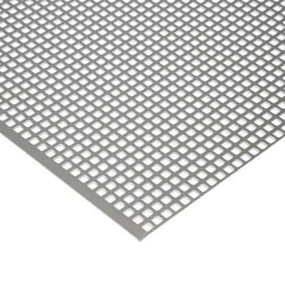 Aluminium eloxiert Lochblech QG5-8 in 1,5 mm Stärke – Quadratlochung in geraden Reihen