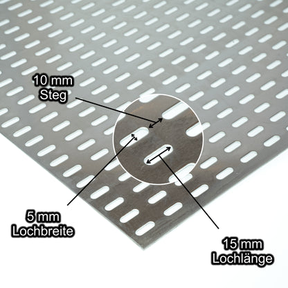 Aluminium Lochblech Platte 2000 x 1000 mm - Roh
