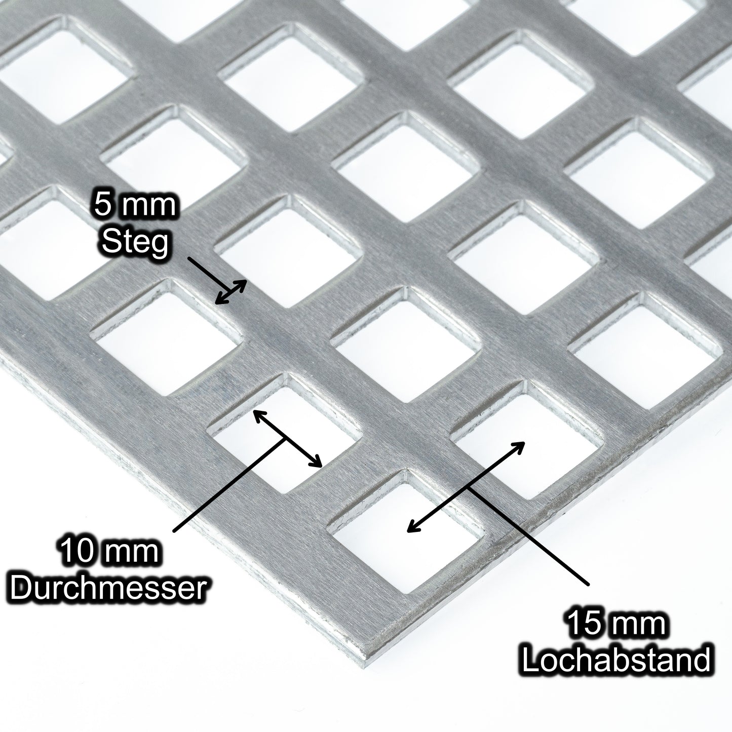 Aluminium Lochblech Platte 2000 x 1000 mm - Roh