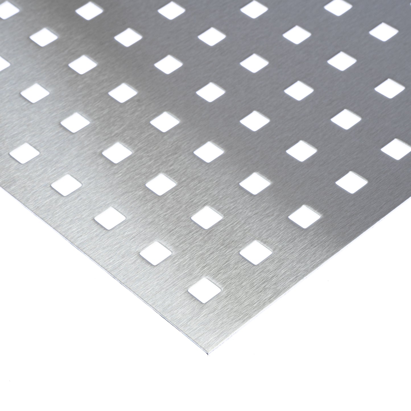 Edelstahl Lochblech QG10-30 in 1,5 mm Stärke – Quadratlochung in geraden Reihen