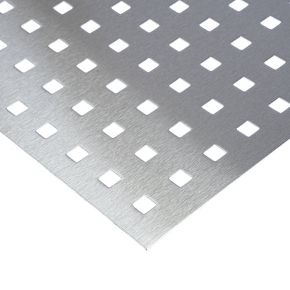Edelstahl Lochblech QG10-30 in 1,5 mm Stärke – Quadratlochung in geraden Reihen