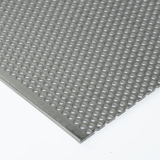 Edelstahl Lochblech RV2-3,5 in 1,5 mm Stärke – Rundlochung in versetzten Reihen