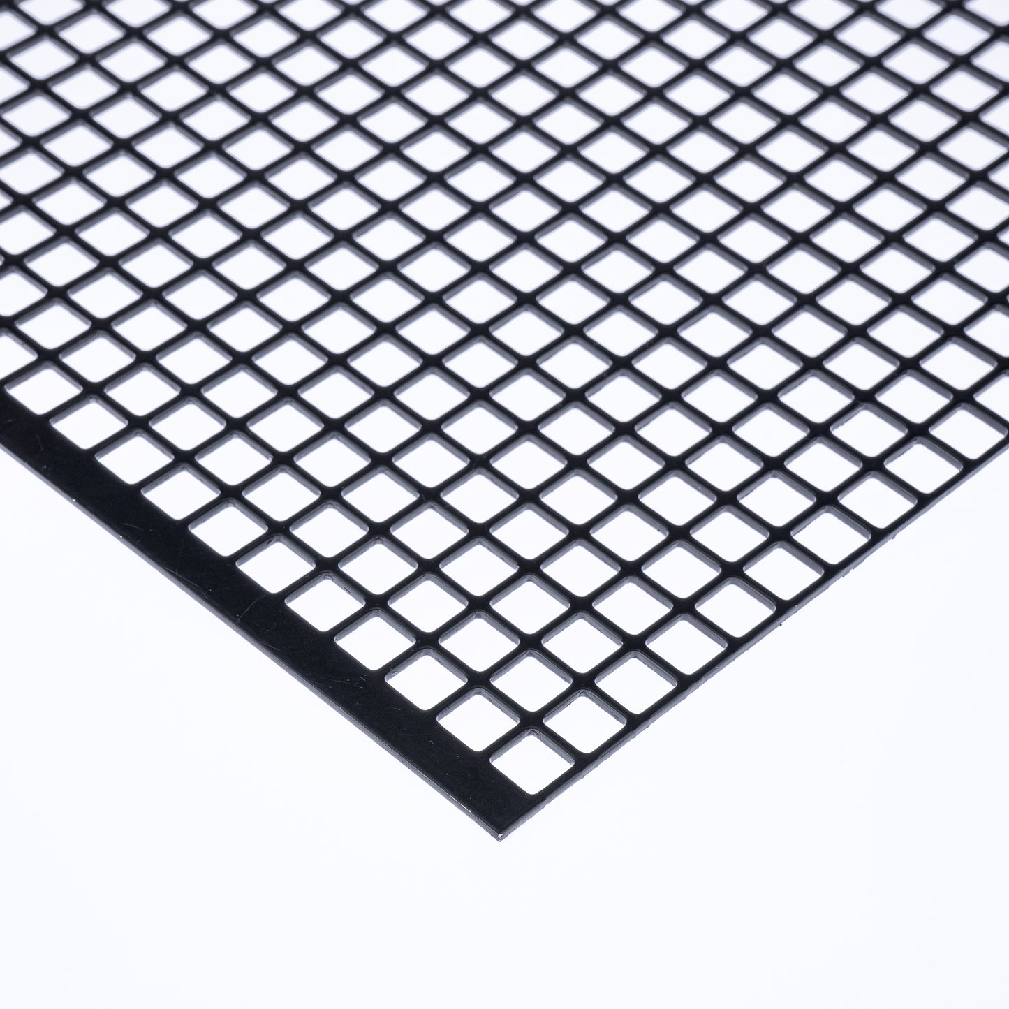 Stahl verzinkt schwarz Lochblech QG10-12 in 2 mm Stärke – Quadratlochung in geraden Reihen
