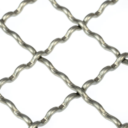 Wellengitter Edelstahl 1.4301 Blank MW20x20 t=2,5mm