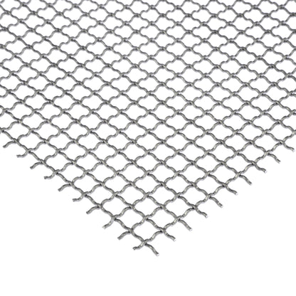 Stahl blank Wellengitter MW10x10 in 2 mm Drahtstärke