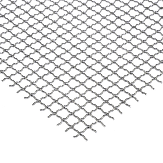 Stahl blank Wellengitter MW10x10 in 2 mm Drahtstärke