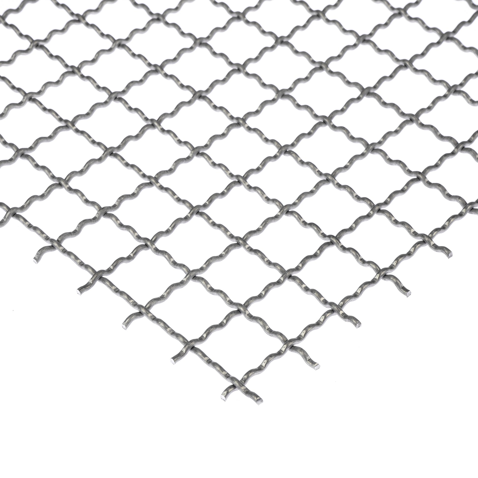 Stahl blank Wellengitter MW20x20 in 2,5 mm Drahtstärke